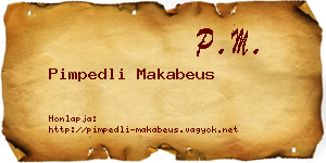 Pimpedli Makabeus névjegykártya